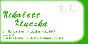 nikolett klucska business card